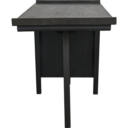 Kennedy Desk by Noir in charcoal black. Made from sungkai in a modern style.