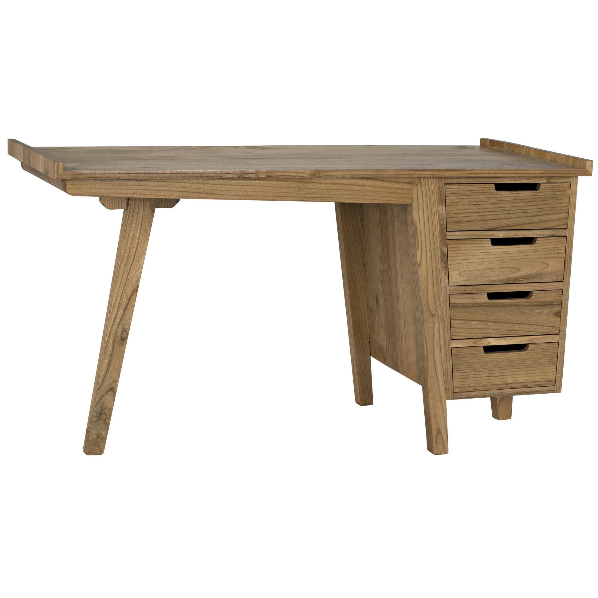 Kennedy Desk by Noir in charcoal black. Made from sungkai in a modern style.