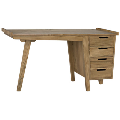 Kennedy Desk by Noir in charcoal black. Made from sungkai in a modern style.