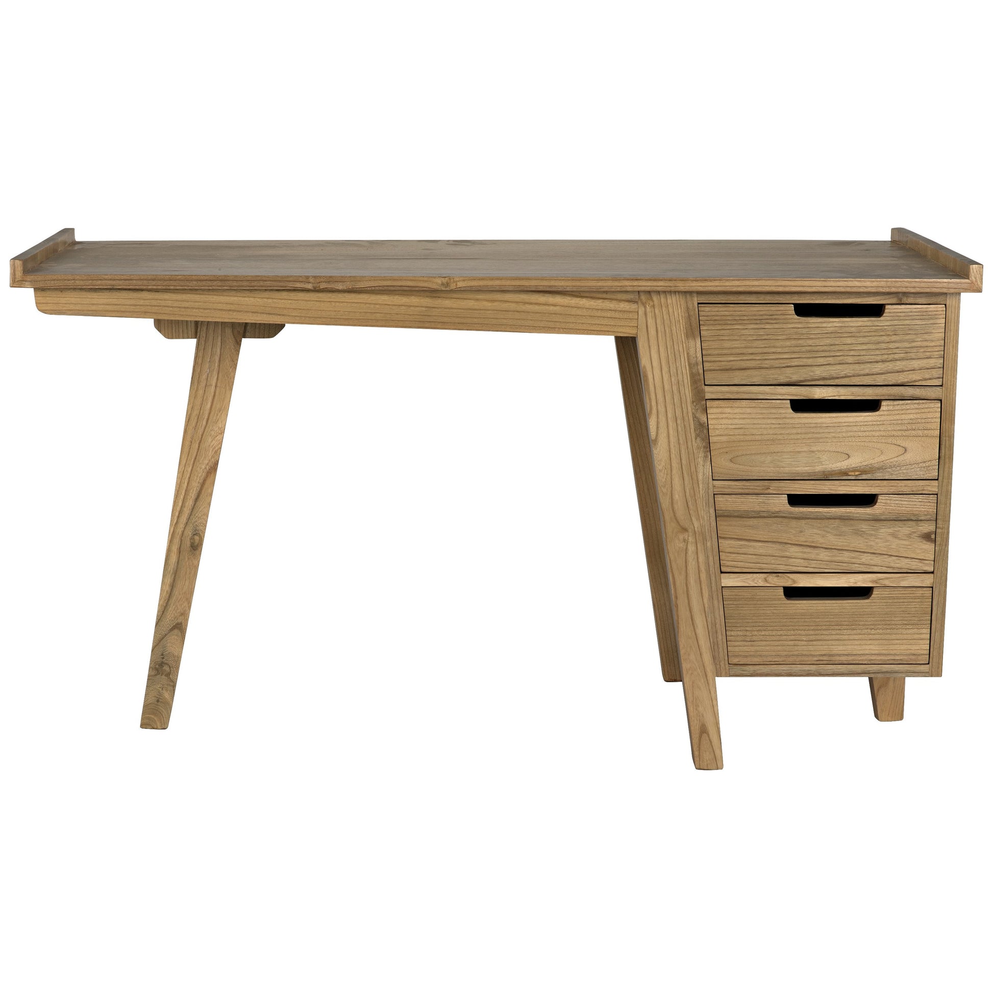 Kennedy Desk by Noir in charcoal black. Made from sungkai in a modern style.
