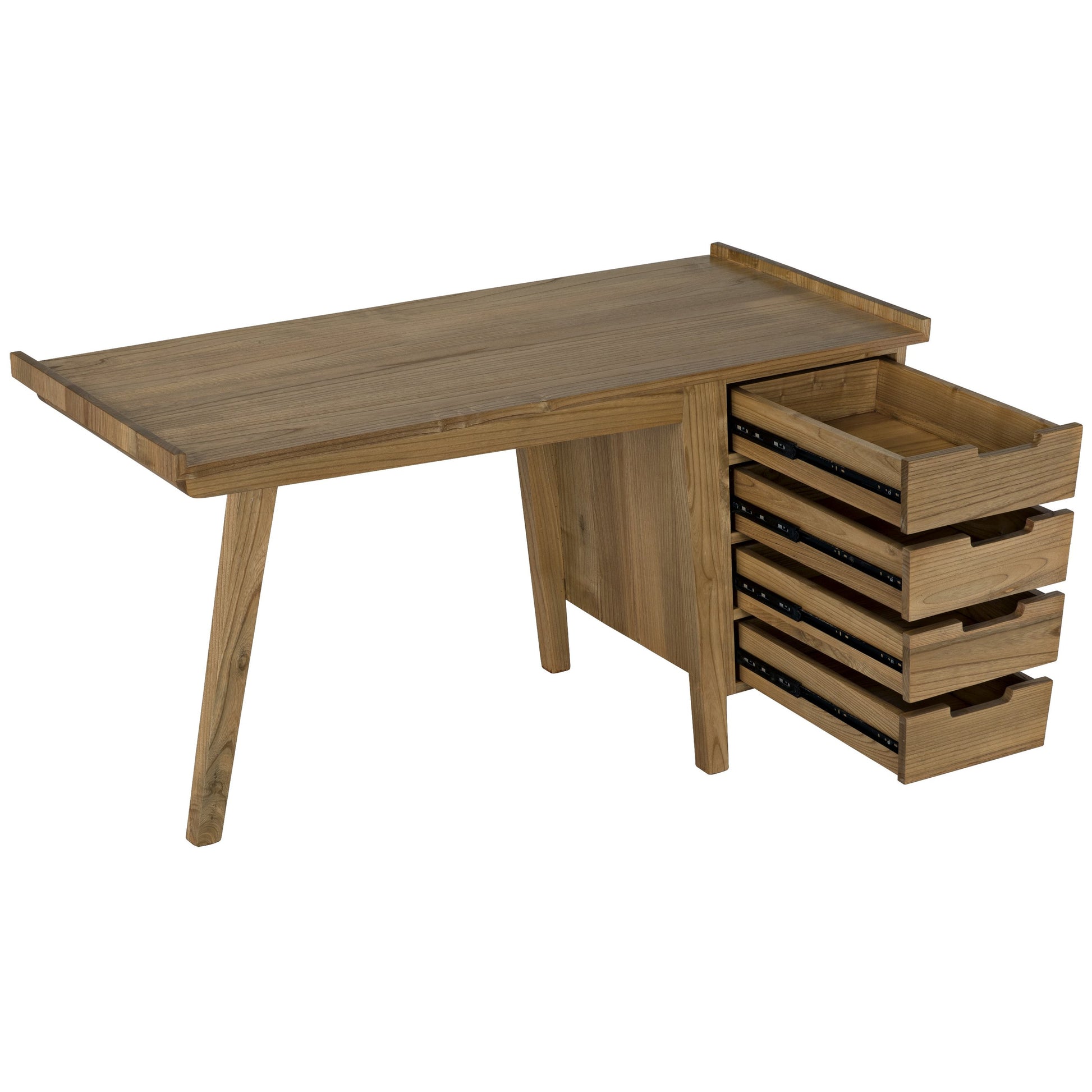 Kennedy Desk by Noir in charcoal black. Made from sungkai in a modern style.