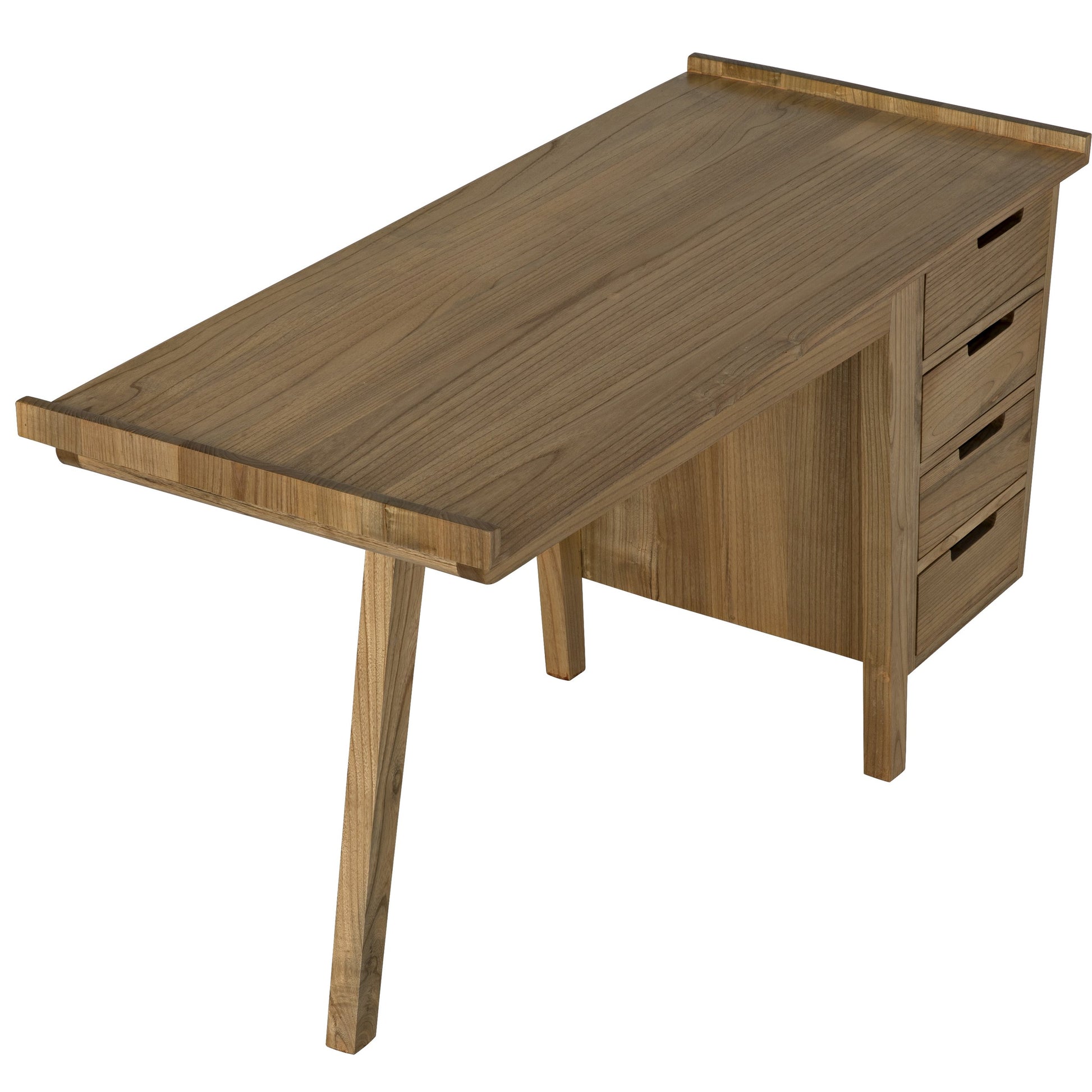 Kennedy Desk by Noir in charcoal black. Made from sungkai in a modern style.