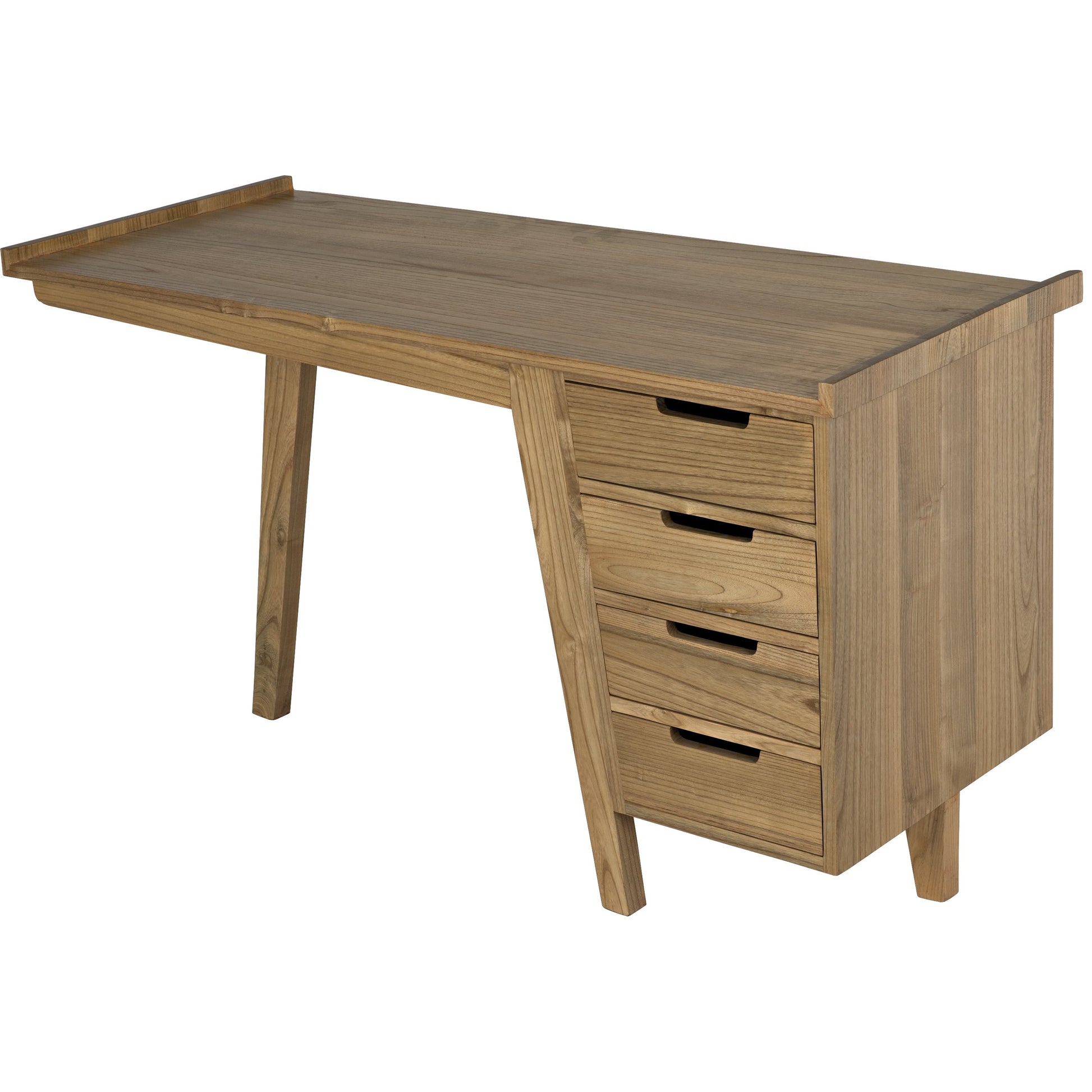 Kennedy Desk by Noir in charcoal black. Made from sungkai in a modern style.