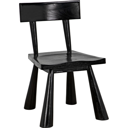 Gilbert Chair by Noir in charcoal black. Made from sungkai in a modern style.