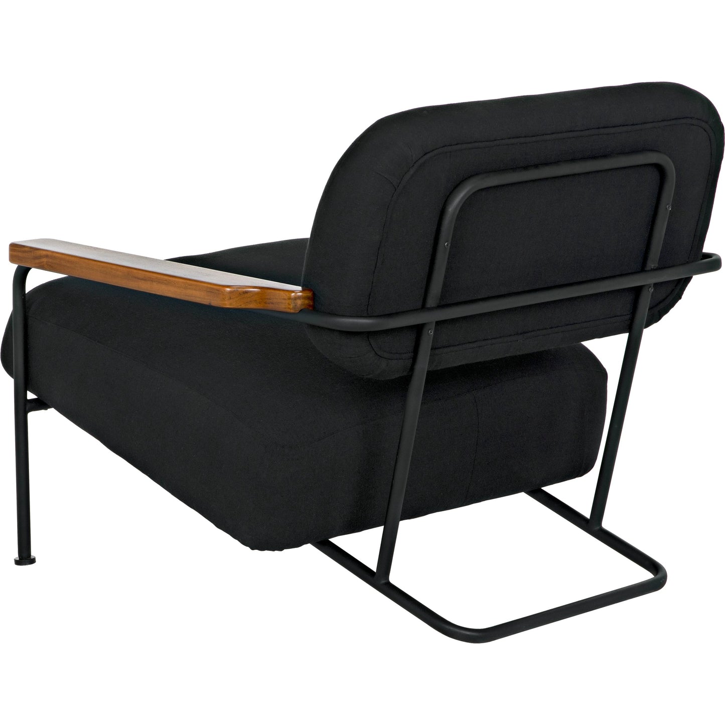 003 SI-1957061 | Additional Silo | Zeus Chair by Noir in black, teak. Made from industrial steel and teak in a modern style.