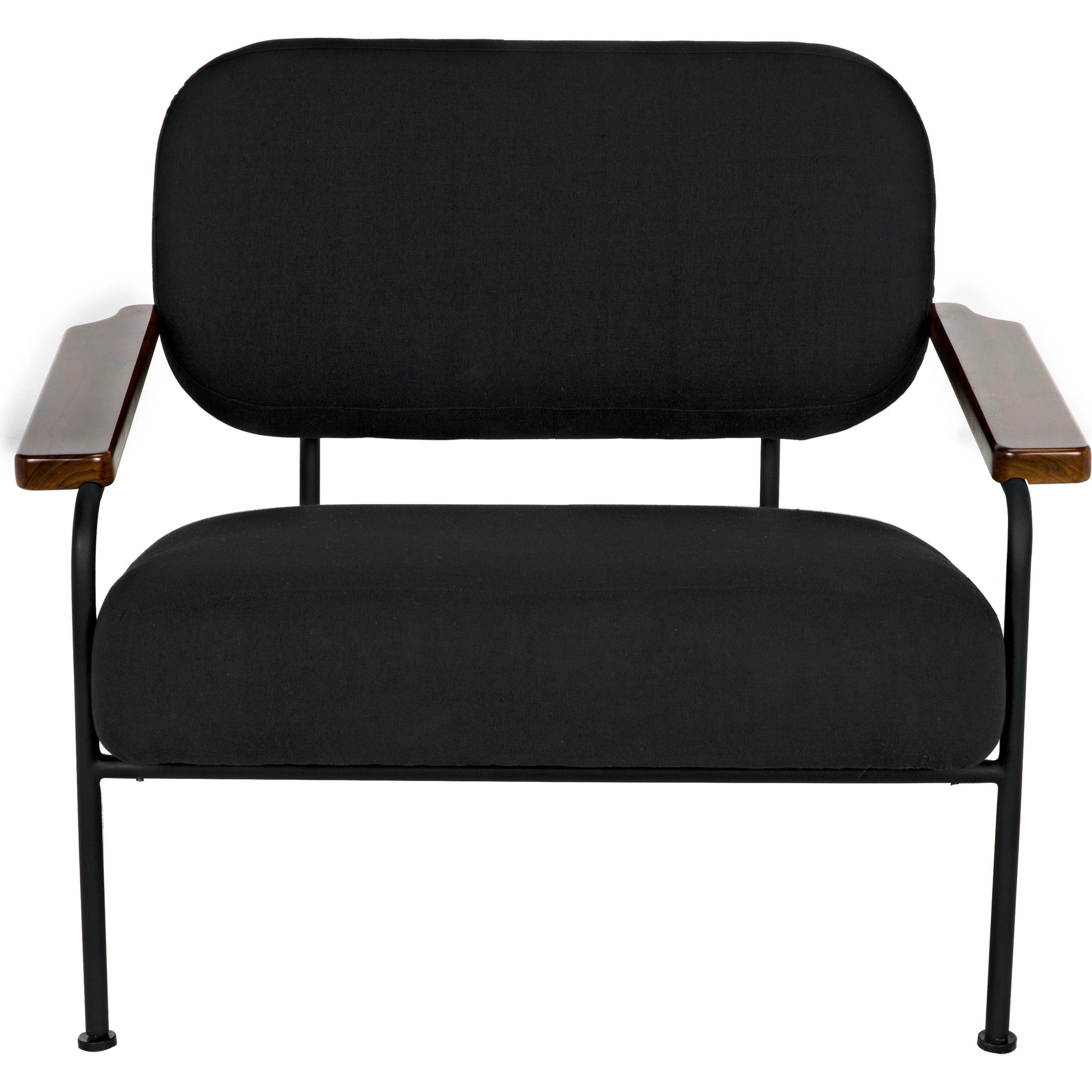Zeus Chair by Noir in black, teak. Made from industrial steel and teak in a modern style.