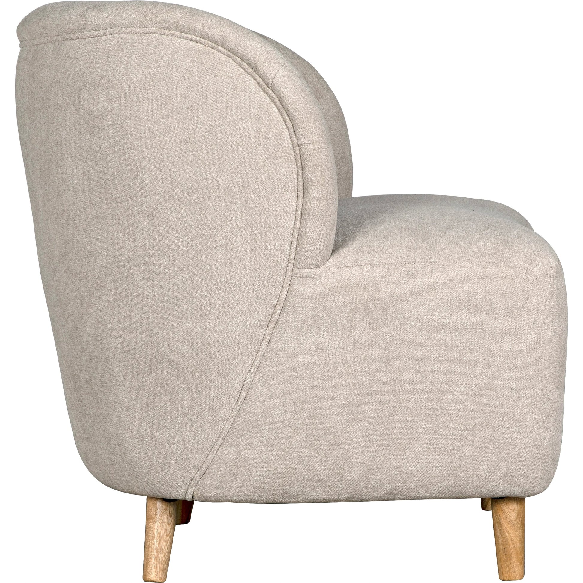 Laffont Chair by Noir. Made from sungkai and fabric in a modern style.