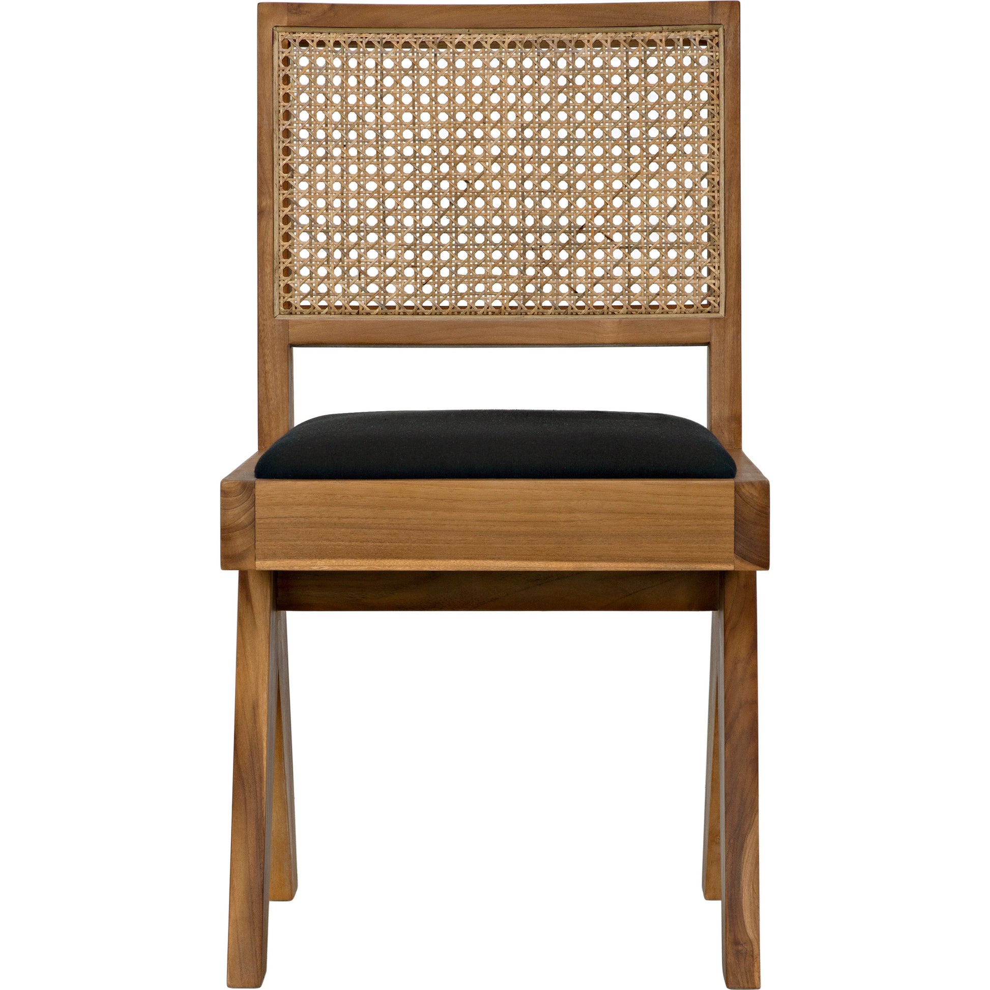 Contucius Chair by Noir in clear coat flat teak. Made from teak and canning in a cottage & farmhouse style.