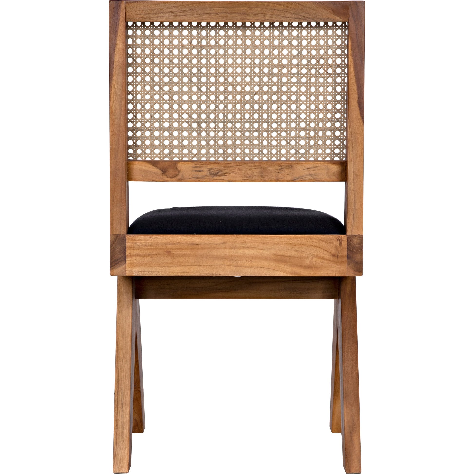 Contucius Chair by Noir in clear coat flat teak. Made from teak and canning in a cottage & farmhouse style.