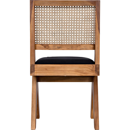 Contucius Chair by Noir in clear coat flat teak. Made from teak and canning in a cottage & farmhouse style.