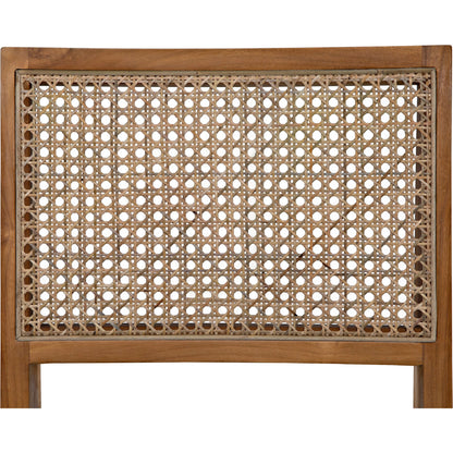 Contucius Chair by Noir in clear coat flat teak. Made from teak and canning in a cottage & farmhouse style.