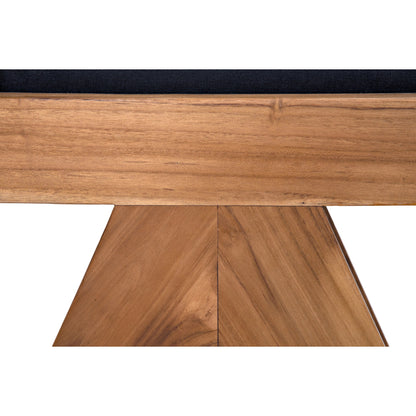 Contucius Chair by Noir in clear coat flat teak. Made from teak and canning in a cottage & farmhouse style.