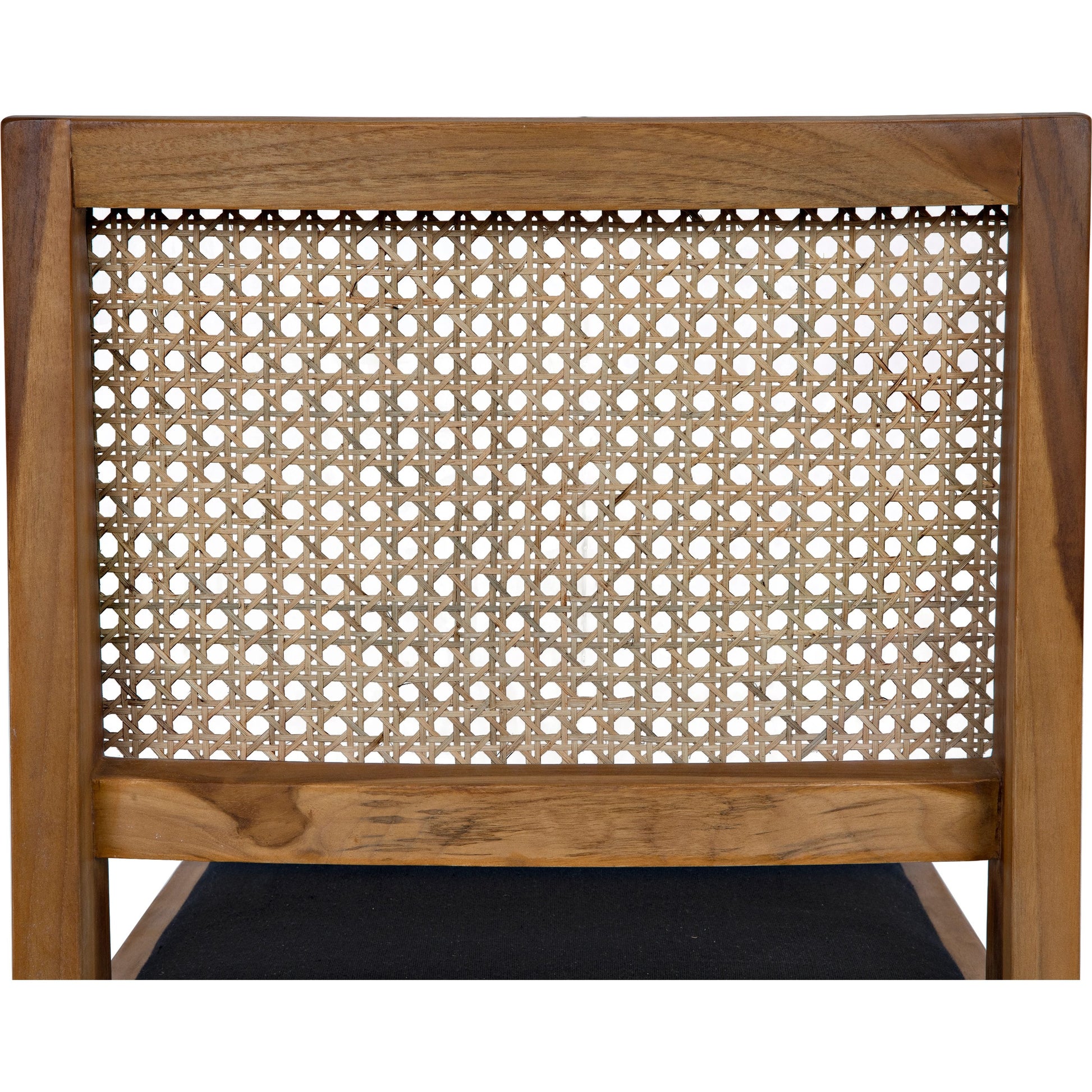 Contucius Chair by Noir in clear coat flat teak. Made from teak and canning in a cottage & farmhouse style.