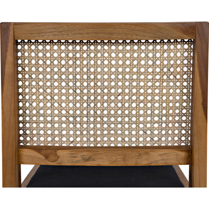 Contucius Chair by Noir in clear coat flat teak. Made from teak and canning in a cottage & farmhouse style.
