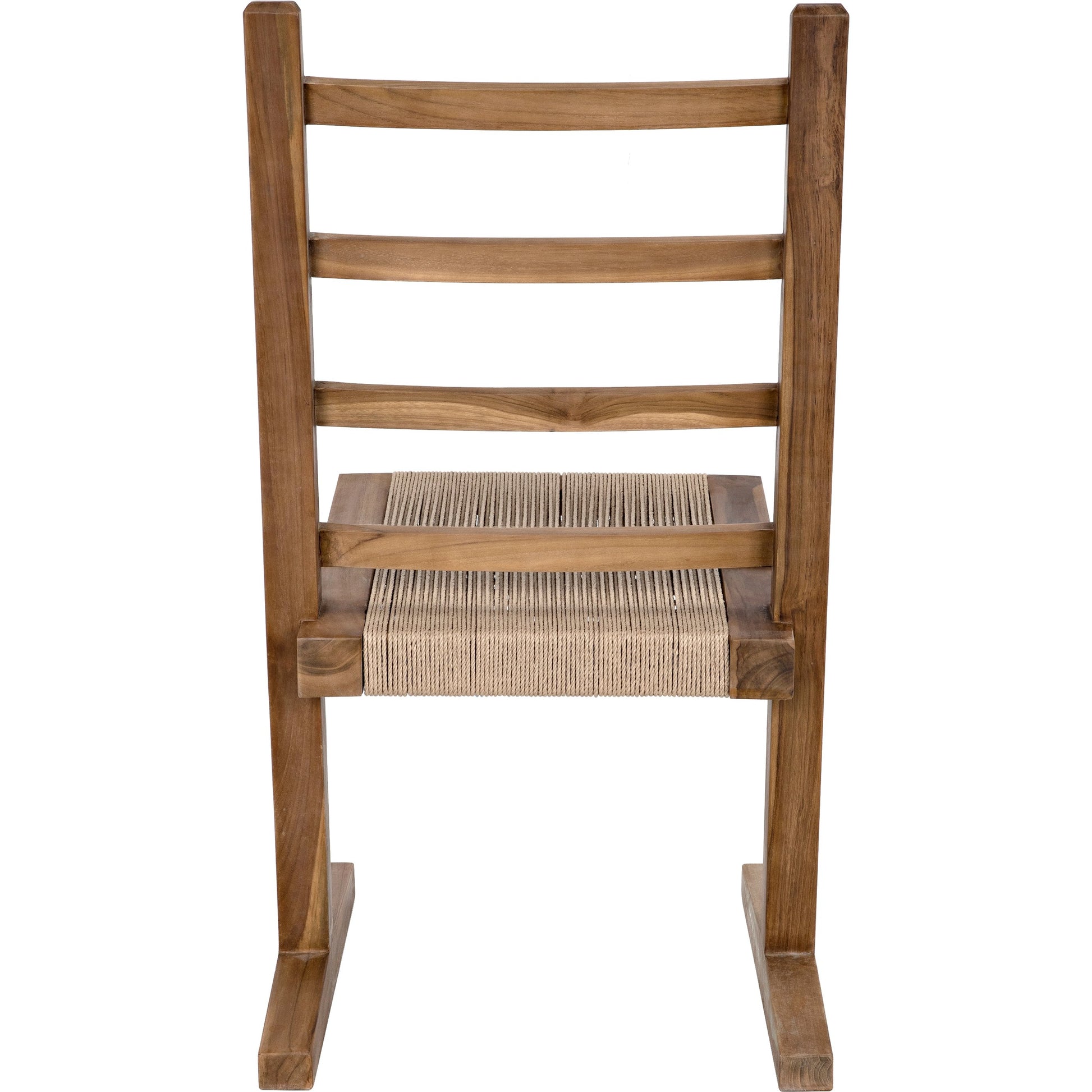 Salam Chair by Noir in clear coat flat teak. Made from teak and rope in a cottage & farmhouse style.