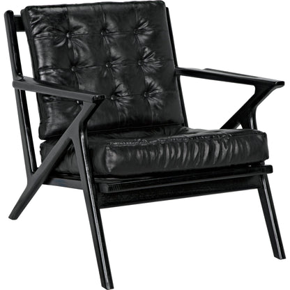 Lauda Chair by Noir in charcoal black. Made from sungkai in a unique style.