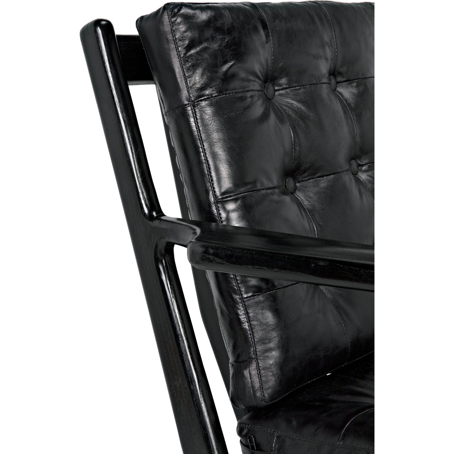 006 SI-1956928 | Closeup | Lauda Chair by Noir in charcoal black. Made from sungkai in a traditional style.