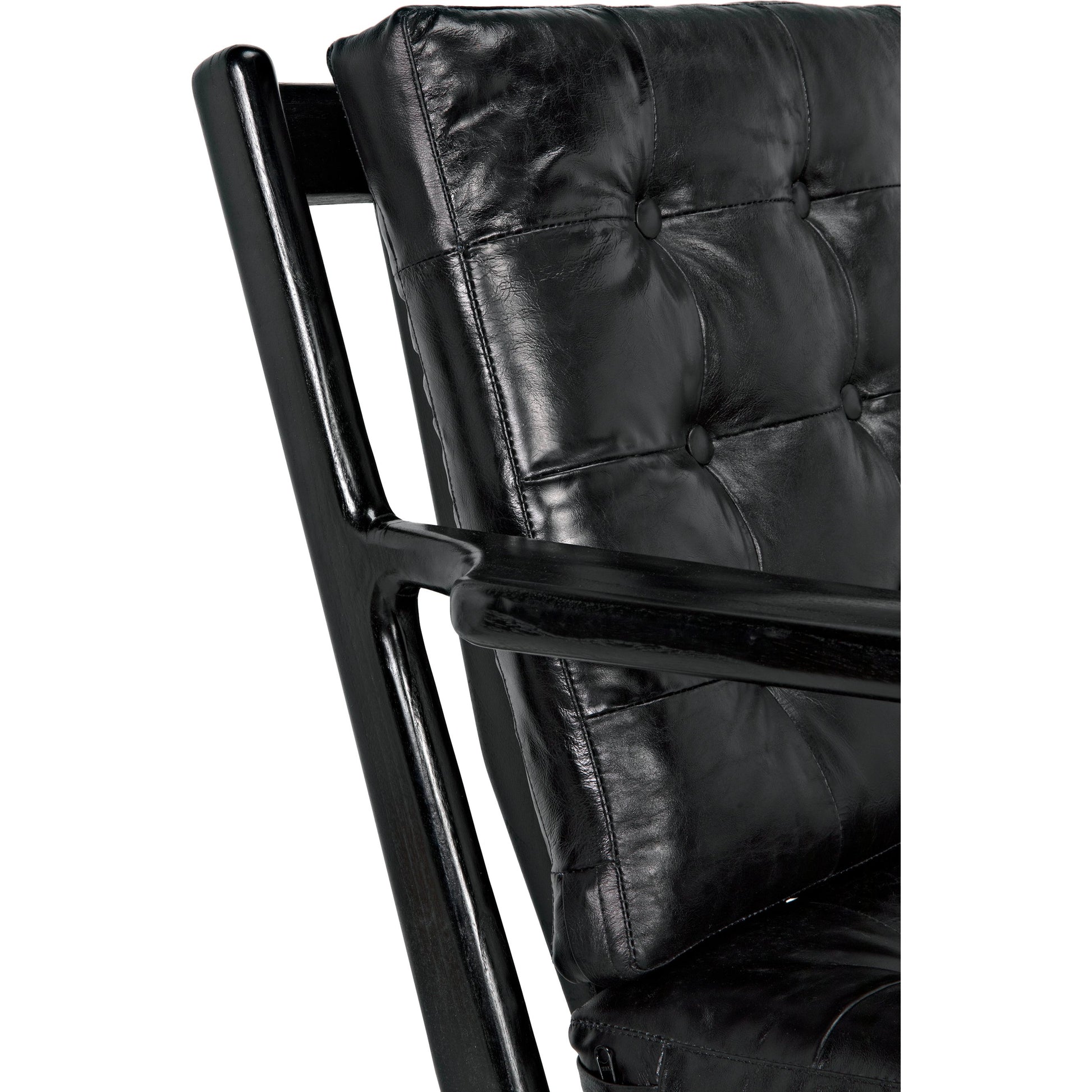 Lauda Chair by Noir in charcoal black. Made from sungkai in a unique style.