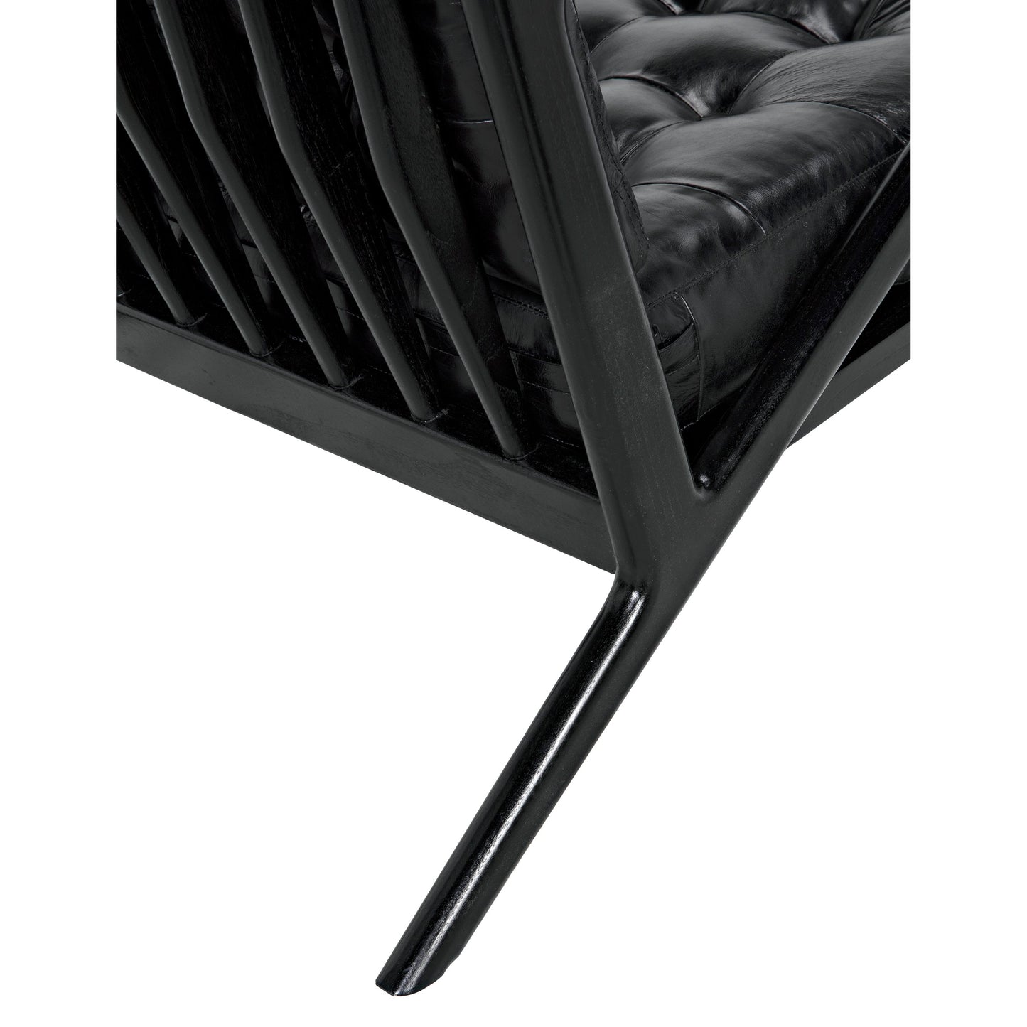 007 SI-1956928 | Closeup | Lauda Chair by Noir in charcoal black. Made from sungkai in a traditional style.