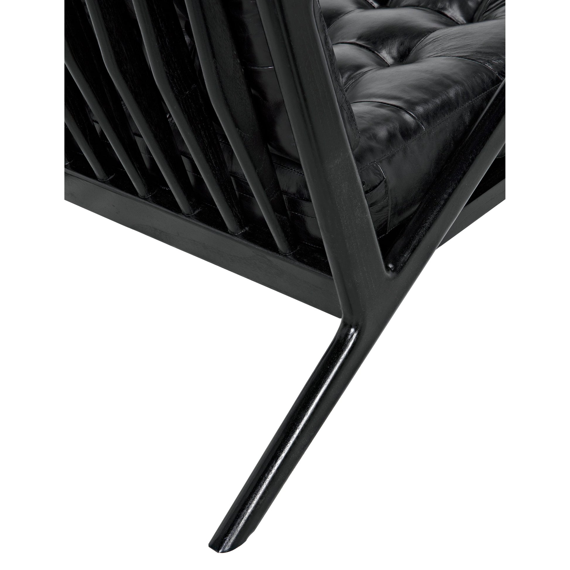 Lauda Chair by Noir in charcoal black. Made from sungkai in a unique style.