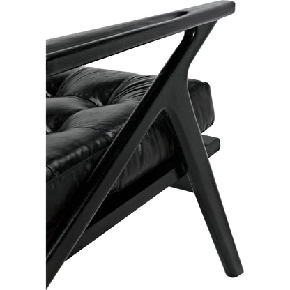 Lauda Chair by Noir in charcoal black. Made from sungkai in a unique style.