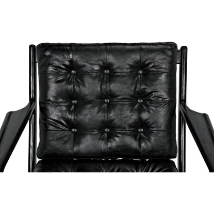 Lauda Chair by Noir in charcoal black. Made from sungkai in a unique style.
