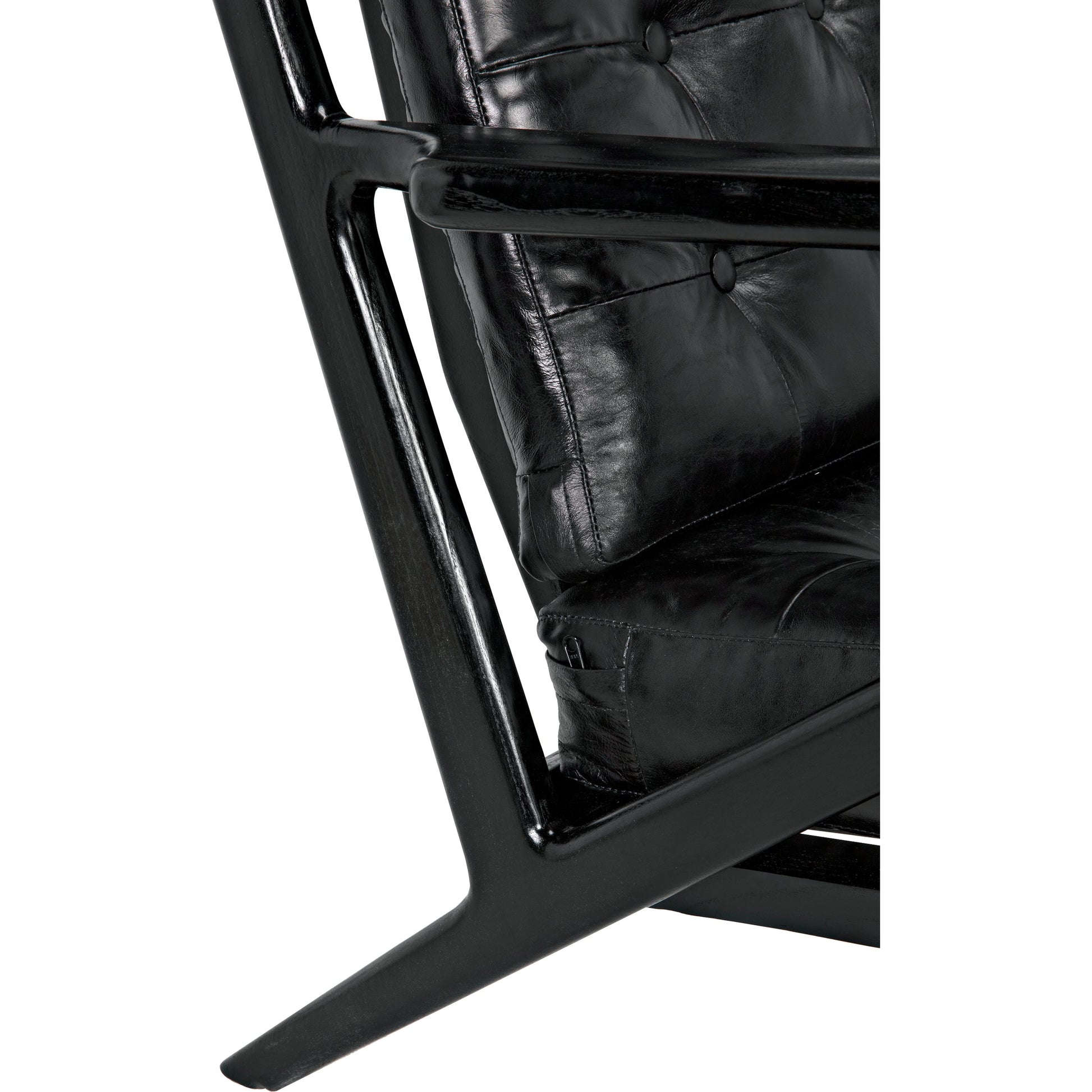 Lauda Chair by Noir in charcoal black. Made from sungkai in a unique style.