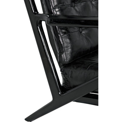 Lauda Chair by Noir in charcoal black. Made from sungkai in a unique style.