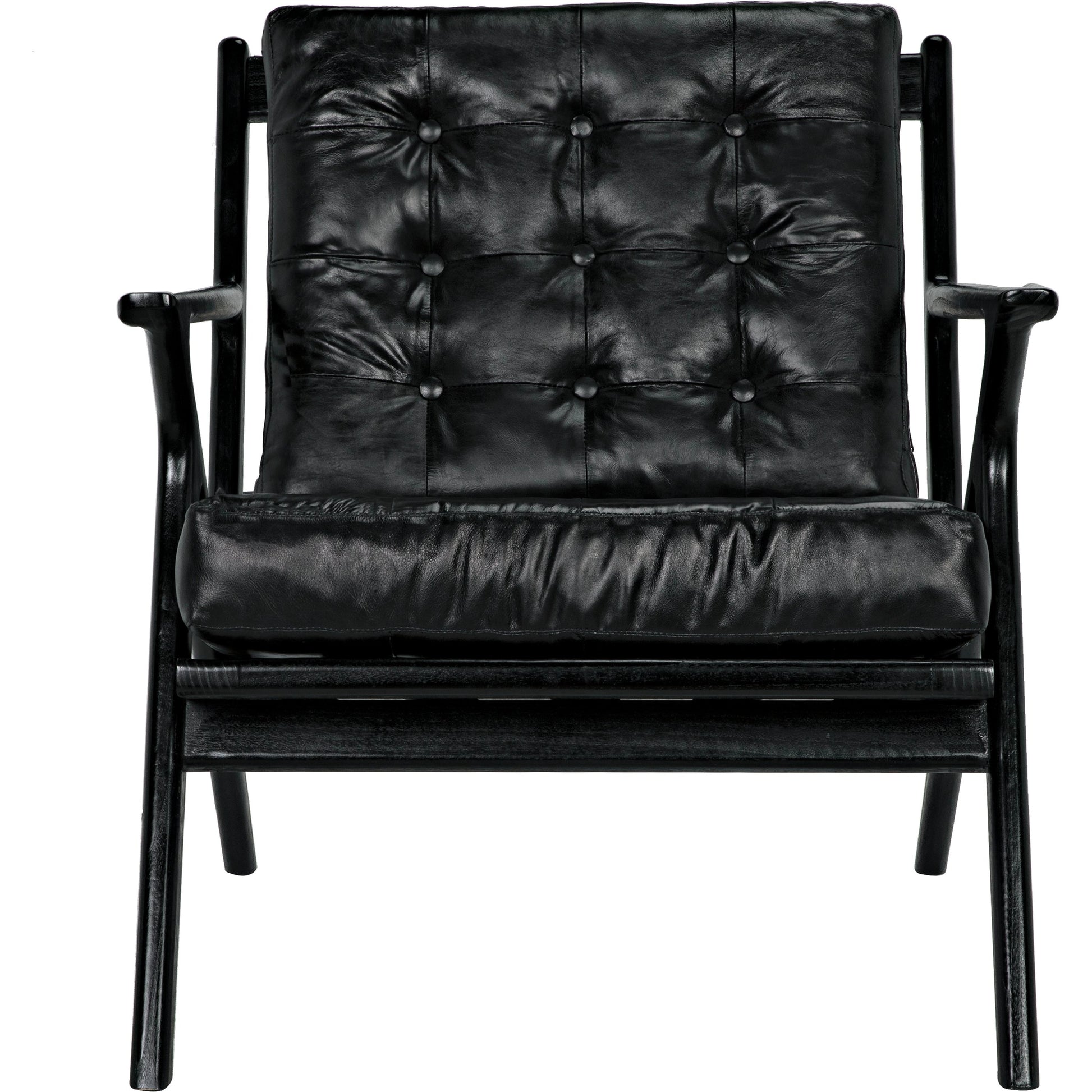 Lauda Chair by Noir in charcoal black. Made from sungkai in a unique style.