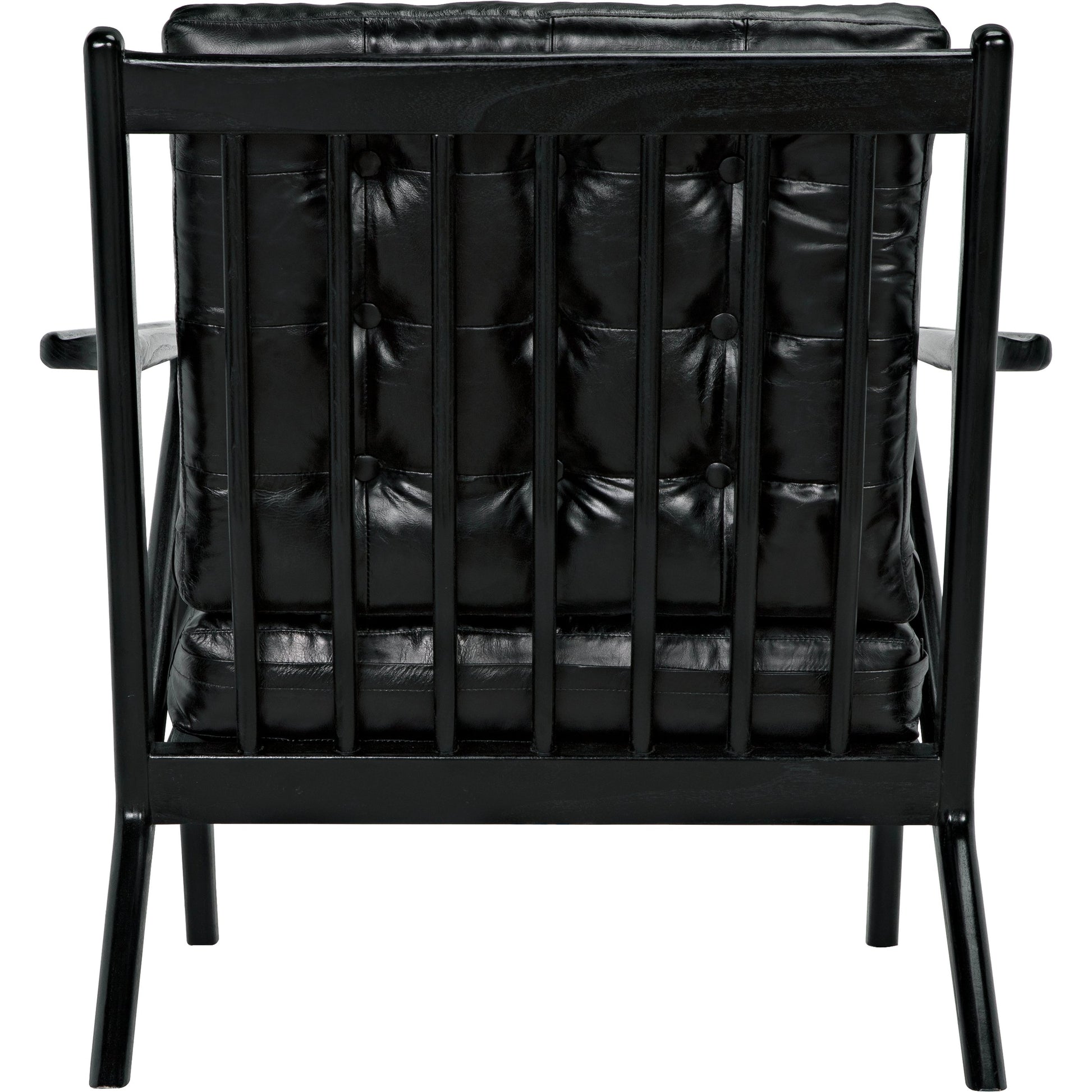 Lauda Chair by Noir in charcoal black. Made from sungkai in a unique style.