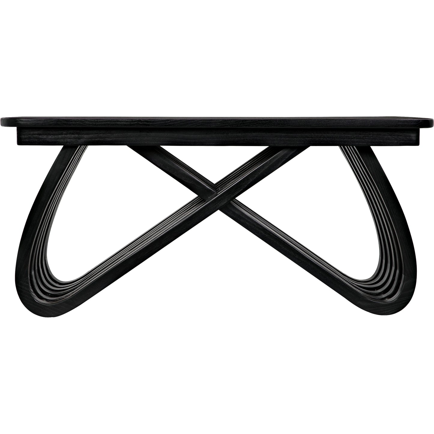 001 SI-1956905 | Primary Silo | Infinity Coffee Table by Noir in charcoal black. Made from sungkai in a modern style.