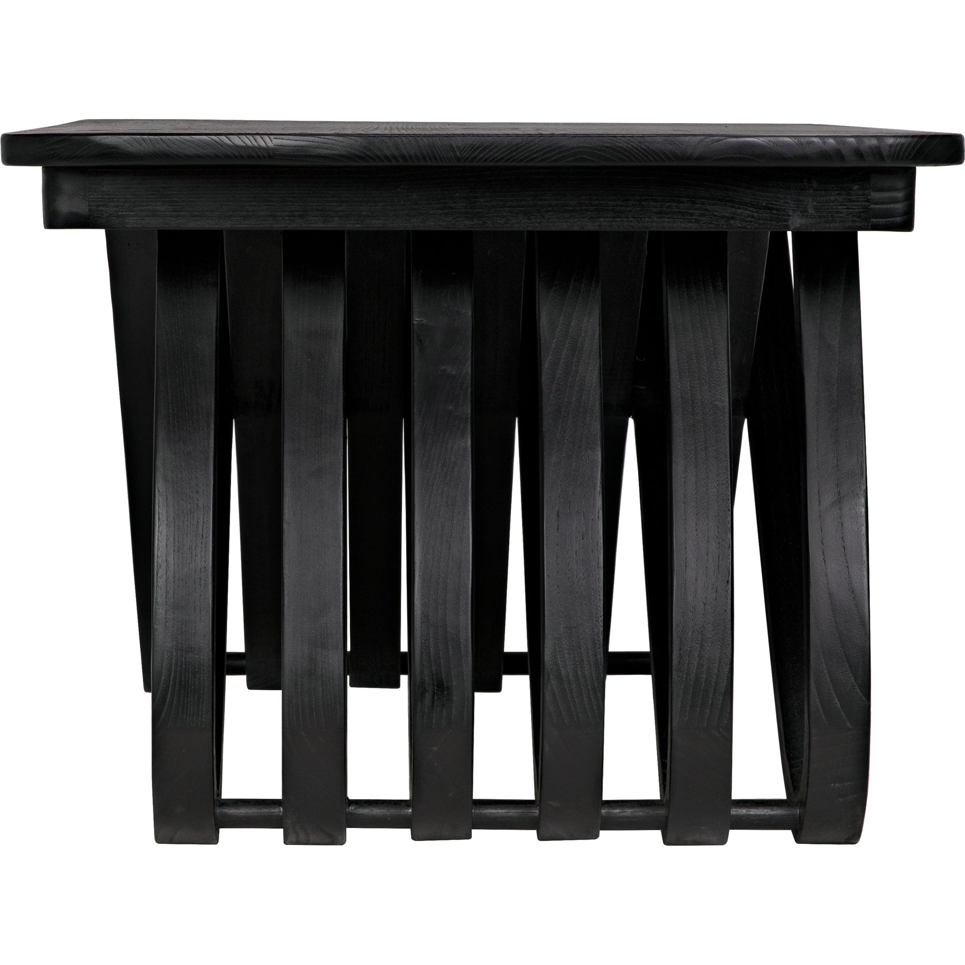 Infinity Coffee Table by Noir in charcoal black. Made from sungkai in a modern style.