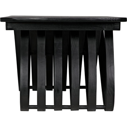 Infinity Coffee Table by Noir in charcoal black. Made from sungkai in a modern style.