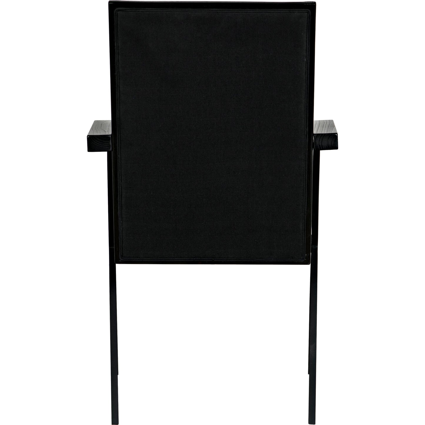 008 SI-1975467 | Additional Silo | Henderson Chair by Noir in charcoal black. Made from sungkai, industrial steel and fabric in a modern style.