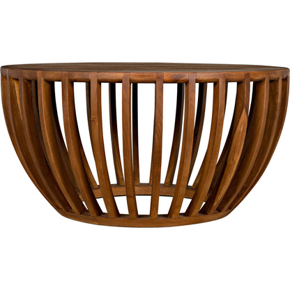 Francis Coffee Table by Noir in clear coat flat teak. Made from teak in a cottage & farmhouse style.