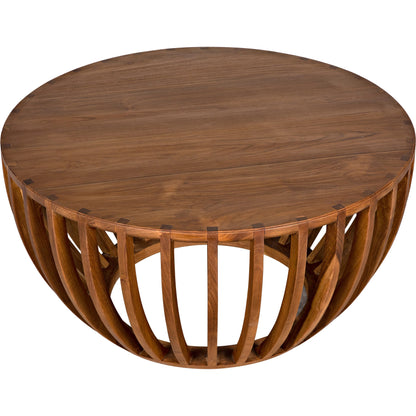 Francis Coffee Table by Noir in clear coat flat teak. Made from teak in a cottage & farmhouse style.