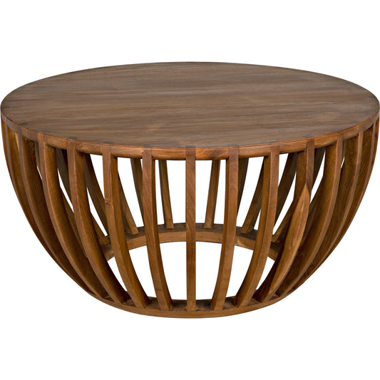 Francis Coffee Table by Noir in clear coat flat teak. Made from teak in a cottage & farmhouse style.