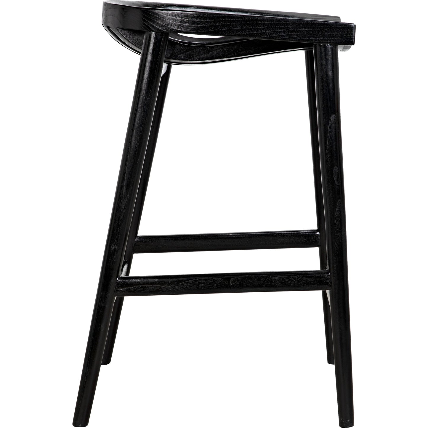 005 SI-1957001 | Additional Silo | Ronald Counter Stool by Noir in charcoal black. Made from sungkai in a cottage & farmhouse style.