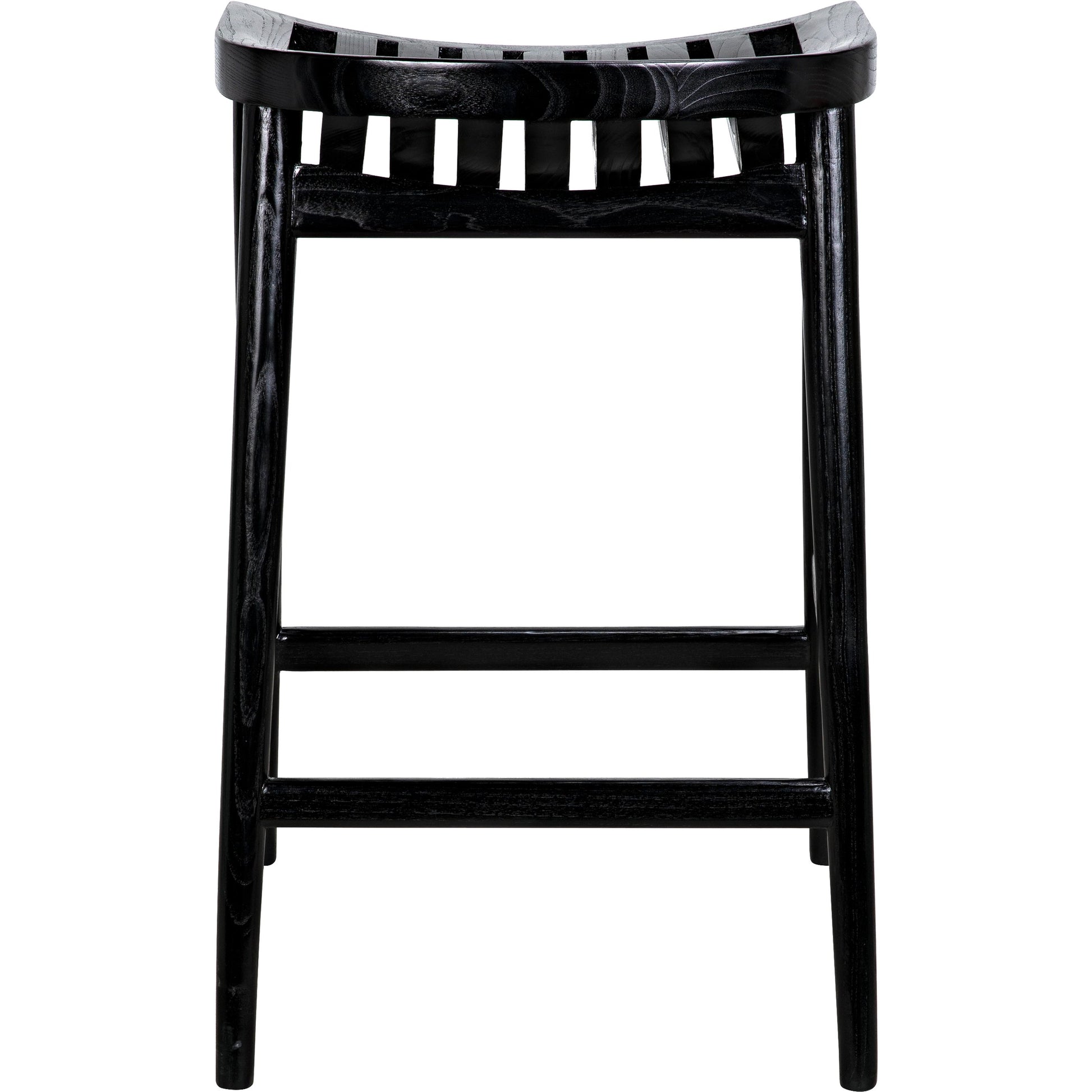 Ronald Counter Stool by Noir in charcoal black. Made from sungkai in a cottage & farmhouse style.