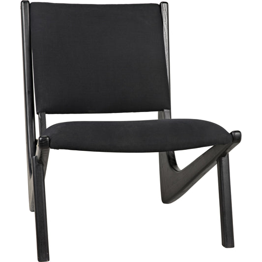 Bumerang Chair by Noir in charcoal black. Made from sungkai in a modern style.