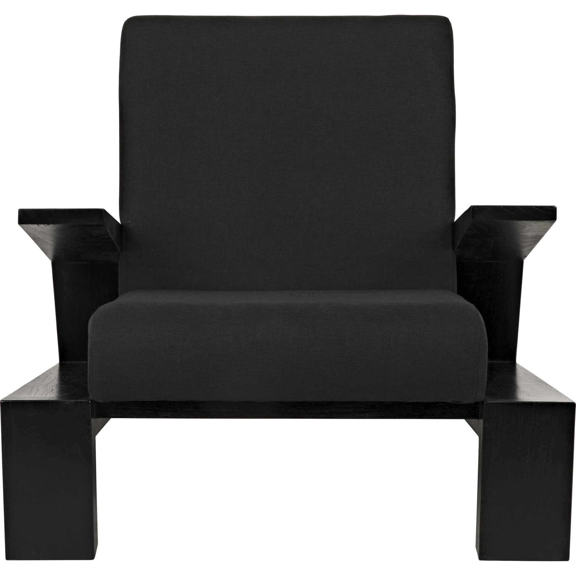 Nero Chair by Noir in charcoal black. Made from sungkai wood in a modern style.
