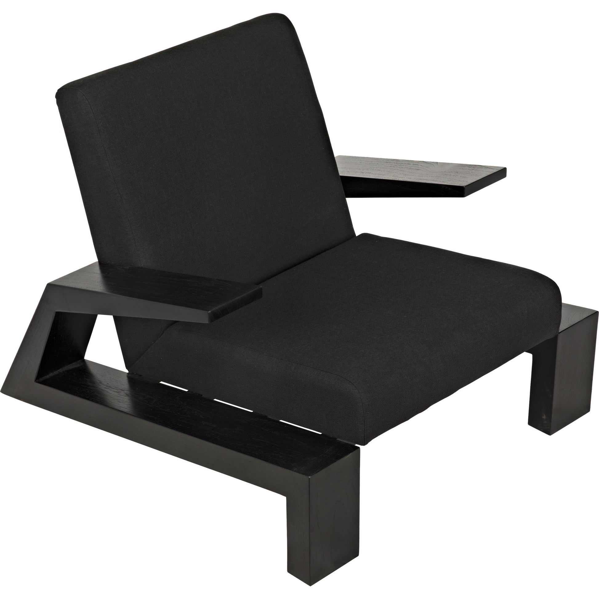 Nero Chair by Noir in charcoal black. Made from sungkai wood in a modern style.