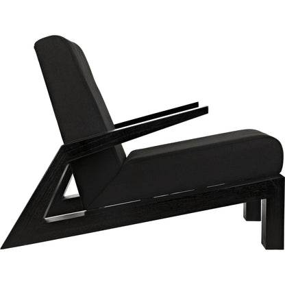 Nero Chair by Noir in charcoal black. Made from sungkai wood in a modern style.