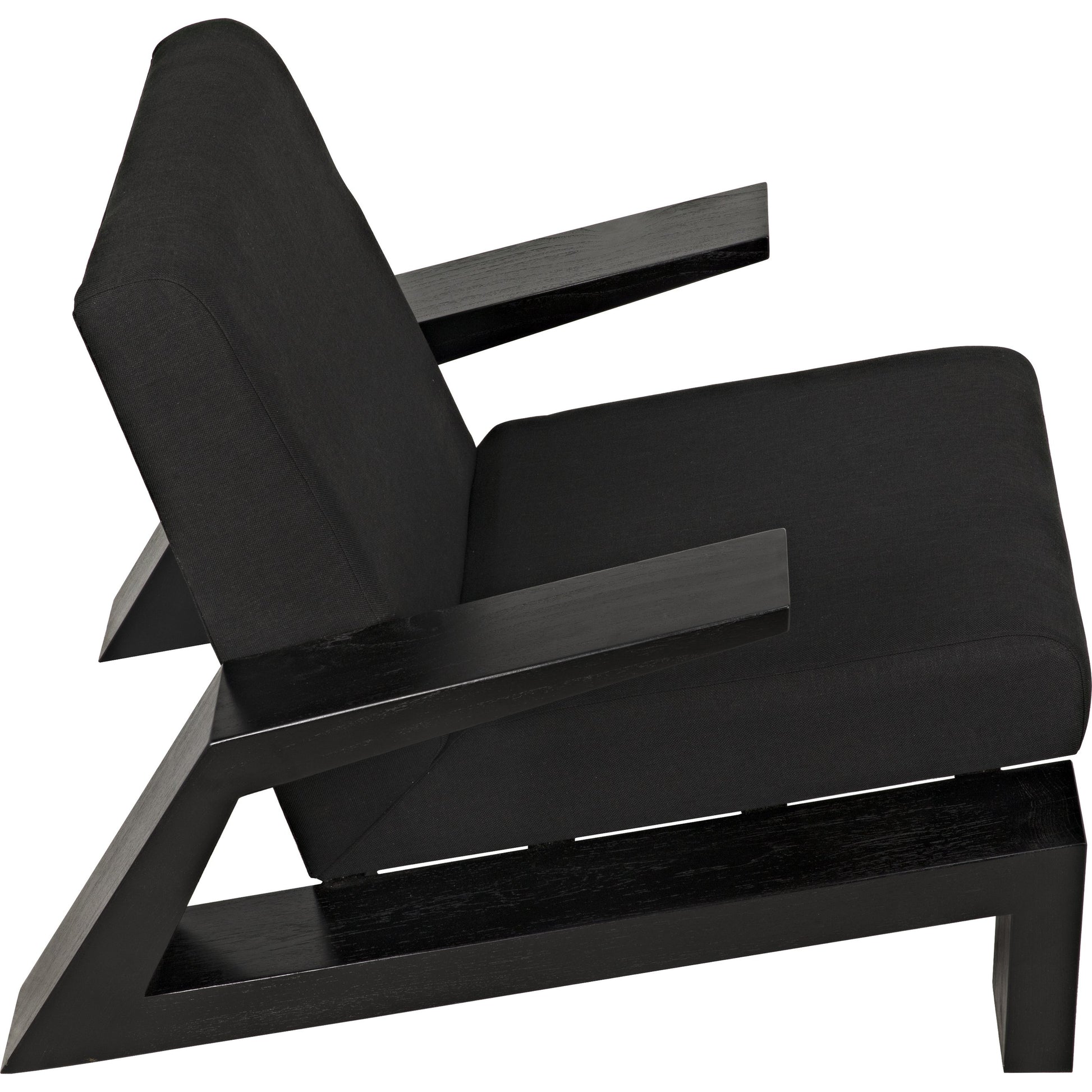 Nero Chair by Noir in charcoal black. Made from sungkai wood in a modern style.