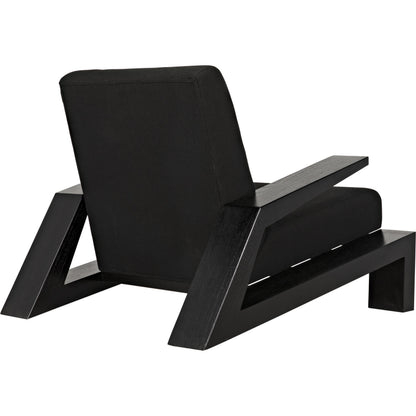 Nero Chair by Noir in charcoal black. Made from sungkai wood in a modern style.