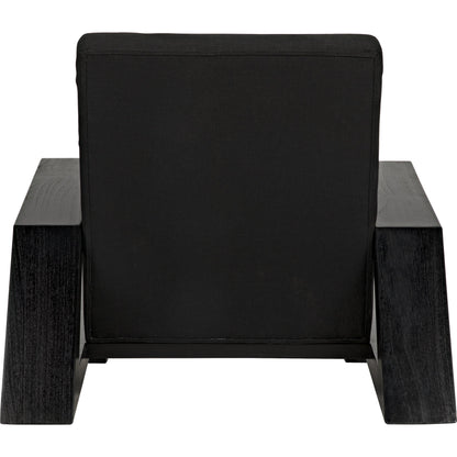 Nero Chair by Noir in charcoal black. Made from sungkai wood in a modern style.
