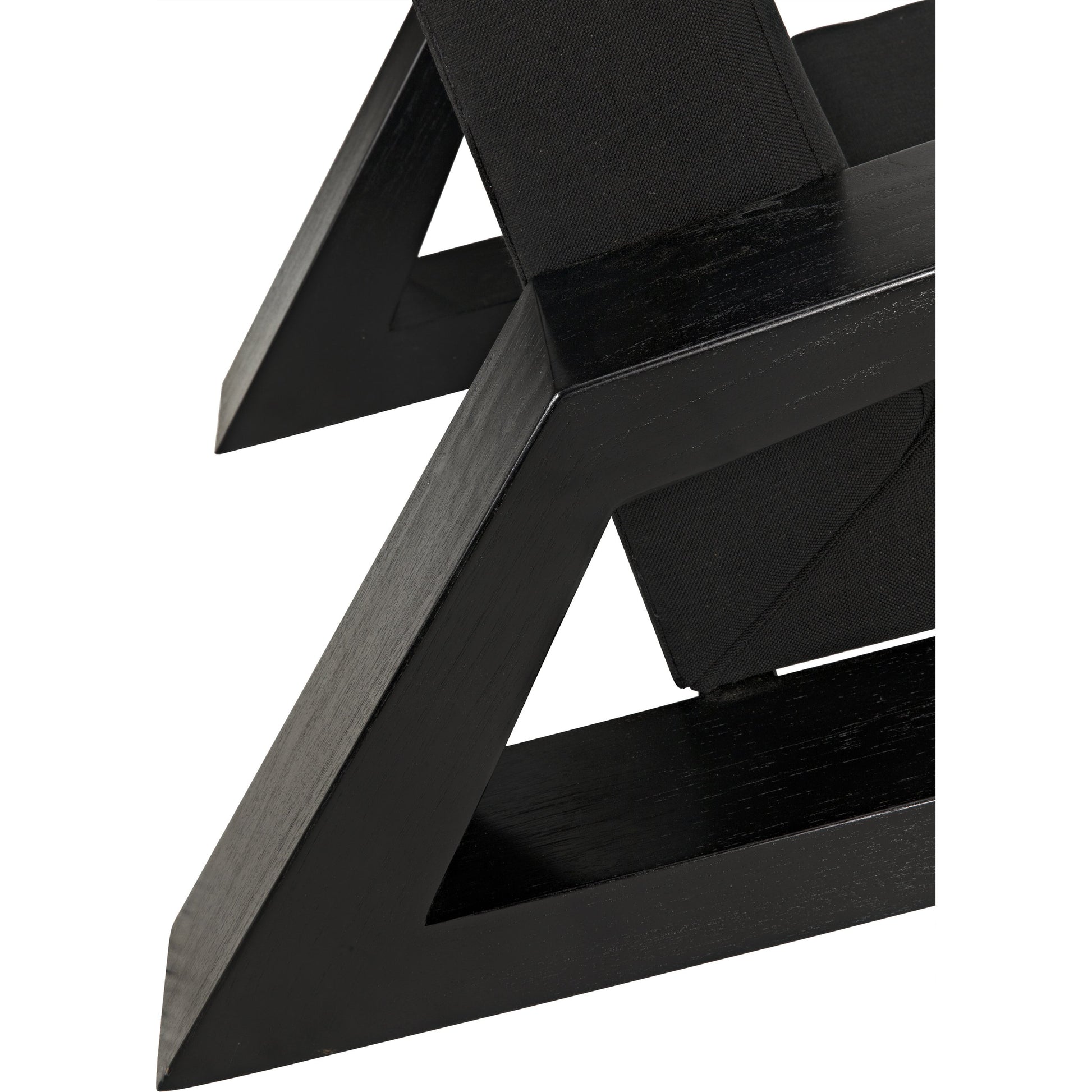 Nero Chair by Noir in charcoal black. Made from sungkai wood in a modern style.