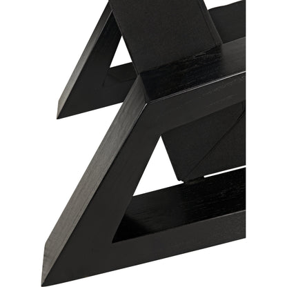 Nero Chair by Noir in charcoal black. Made from sungkai wood in a modern style.