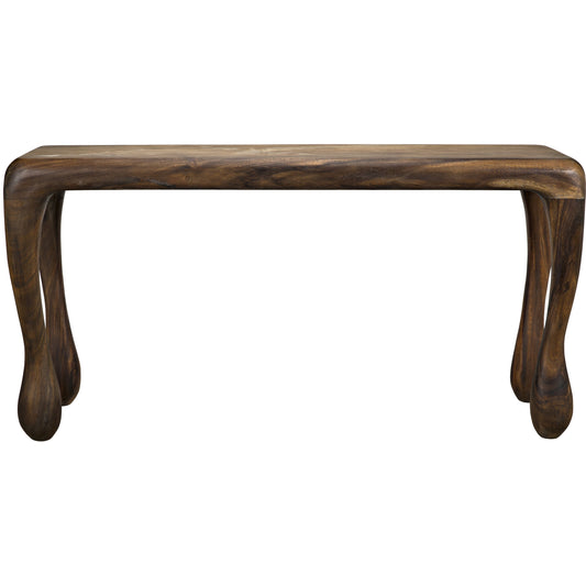Longa Crura Console by Noir. Made from munggur wood in a eclectic & global style.