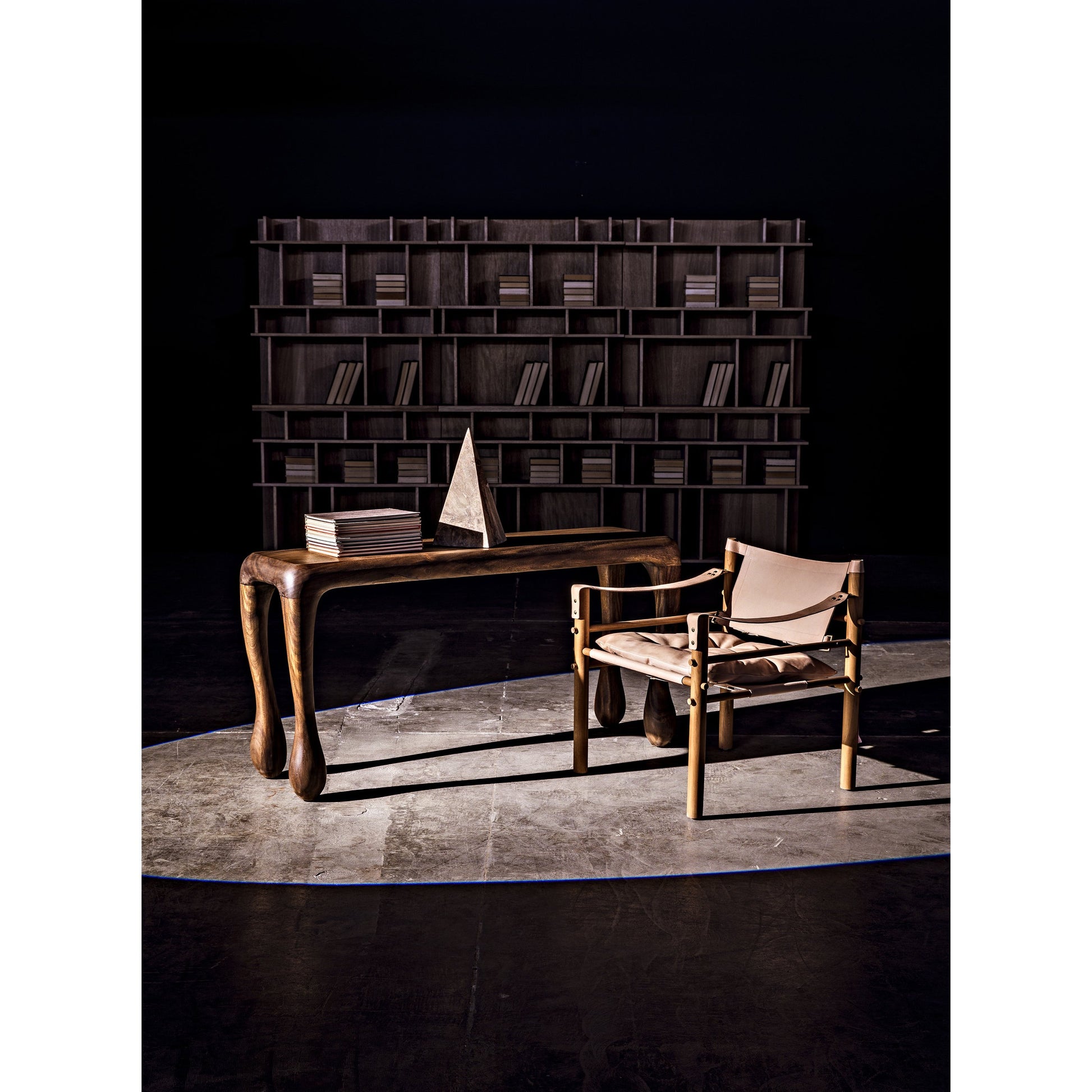 Longa Crura Console by Noir. Made from munggur wood in a eclectic & global style.